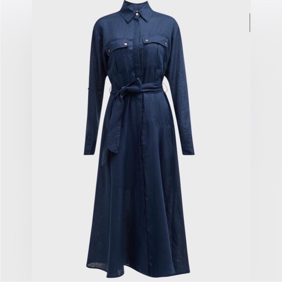 Veronica Beard Blue Midi Dress Small  NEW - Picture 4 of 5